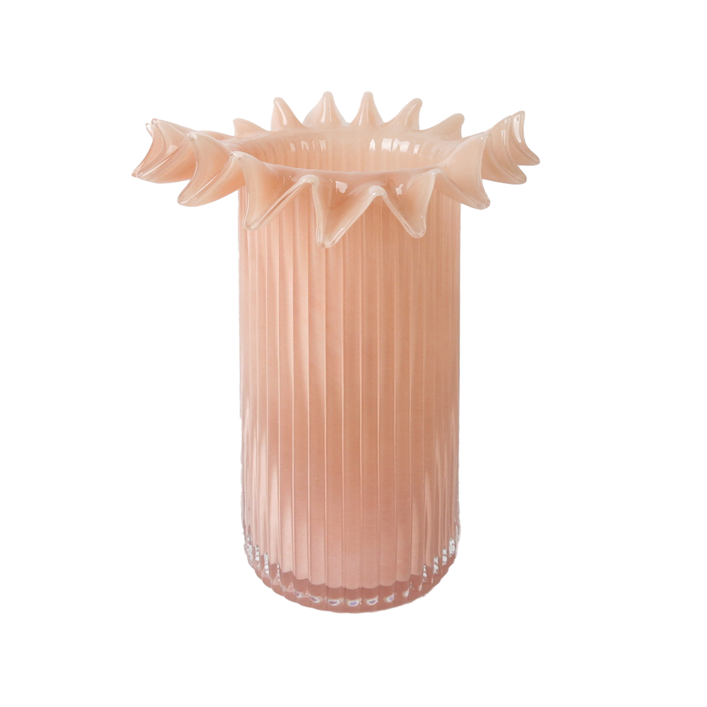 Pink Froufrou Vase gm D17.5 H26cm