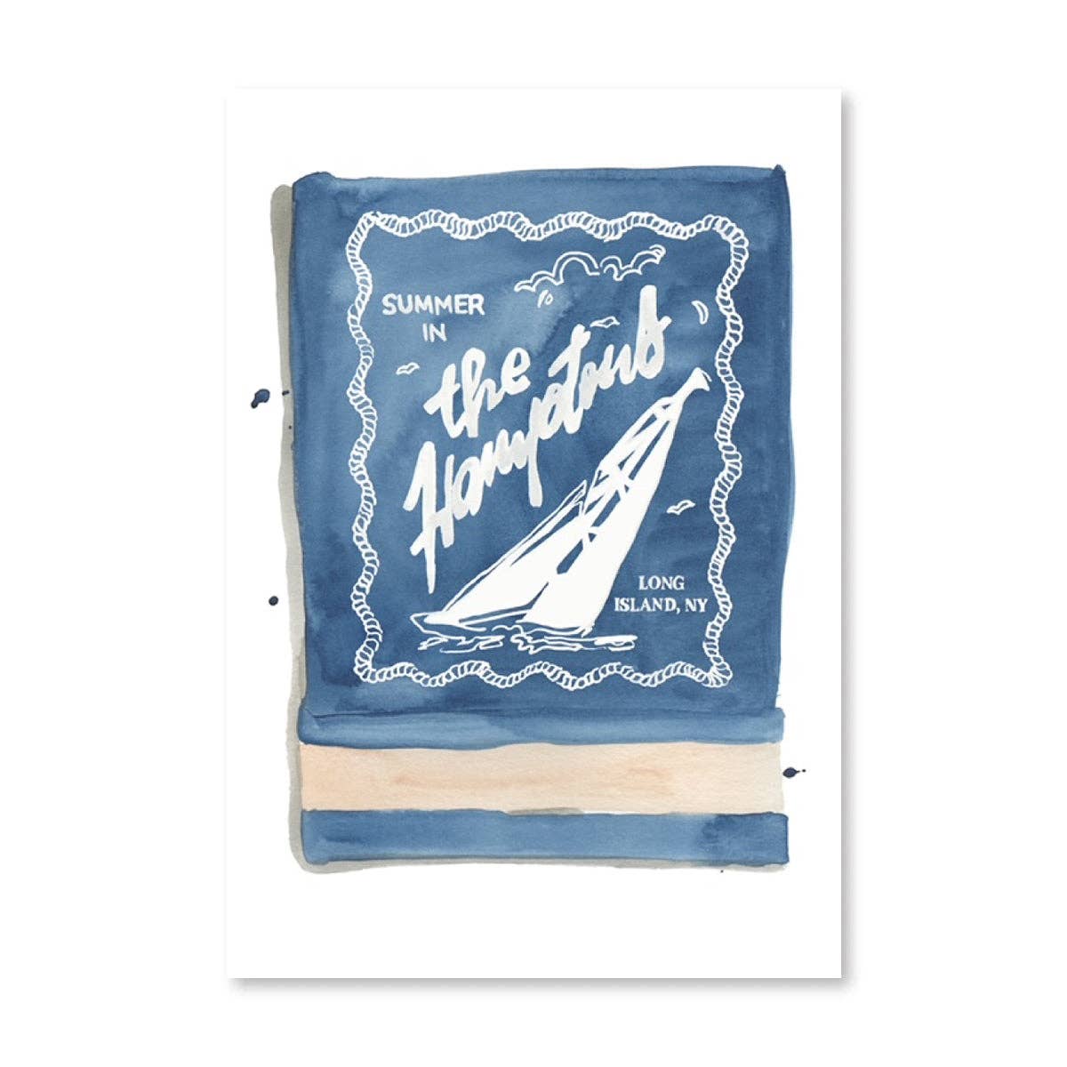 Framed Hamptons Matchbook Art Print