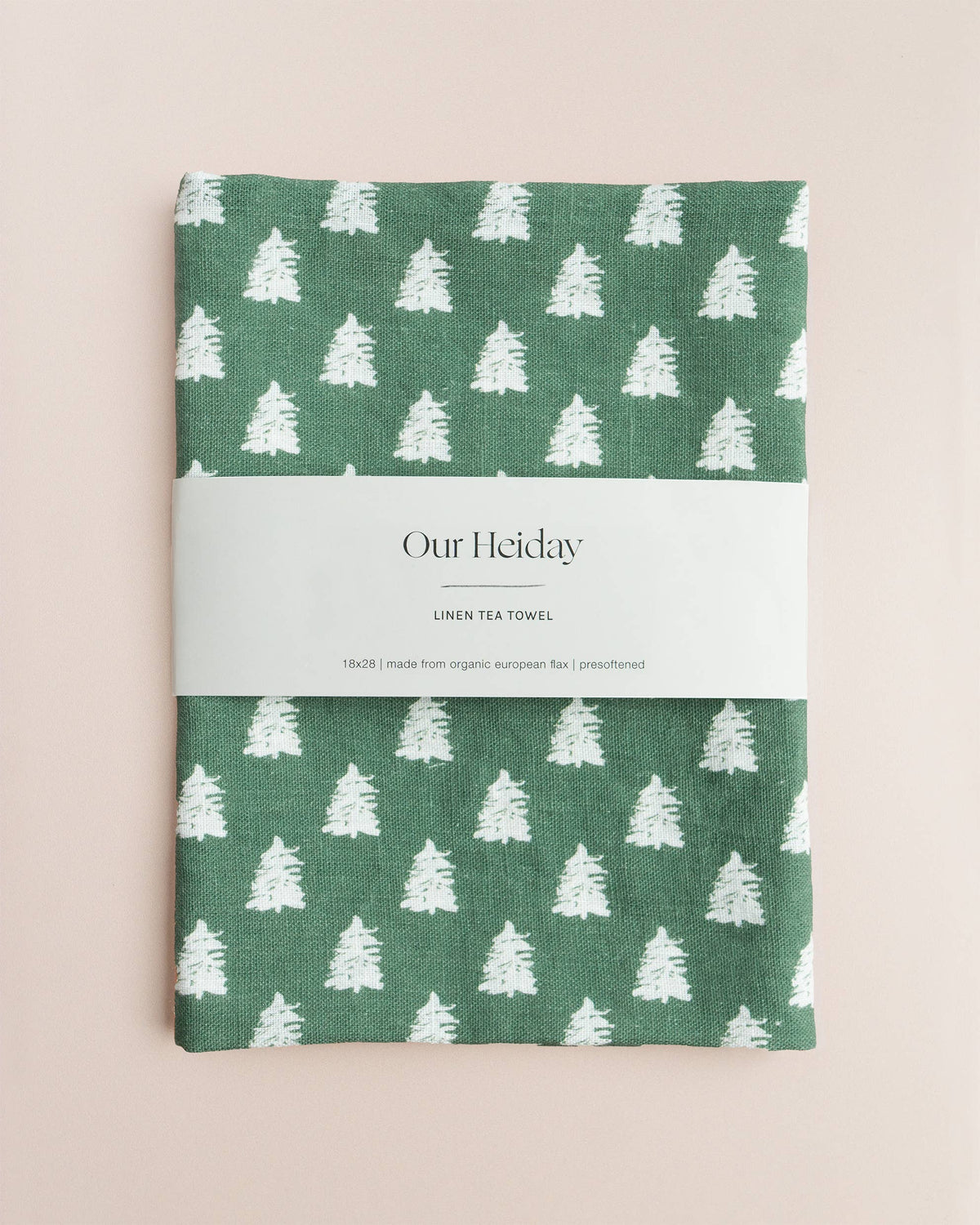 Evergreen Spruce Organic Linen Tea Towel