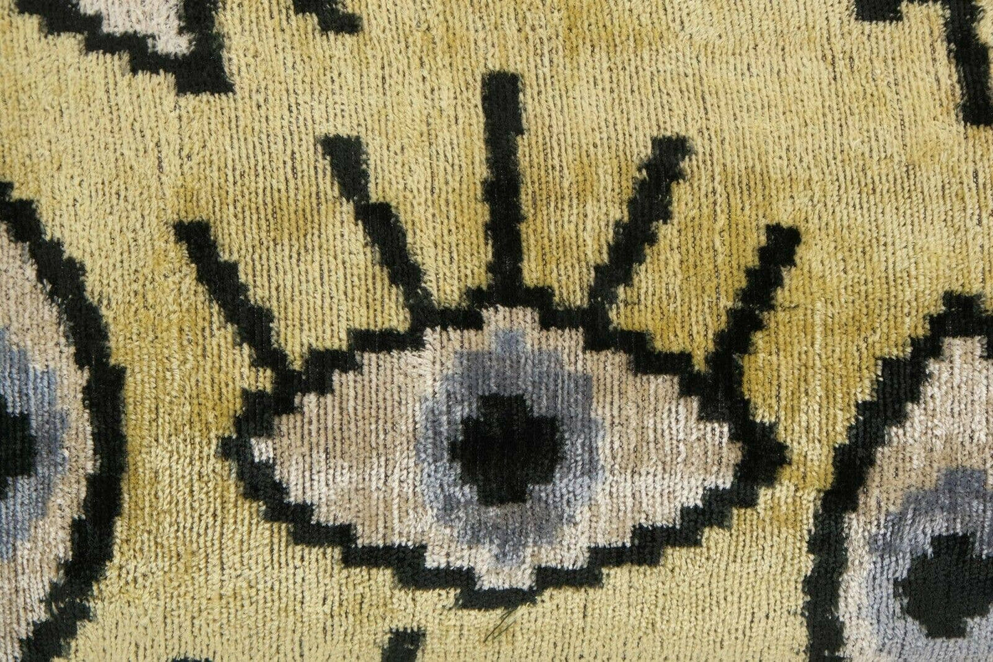 16" x 24" Ikat Eye Pillow Pillow Cover - Silk Ethnic Velvet