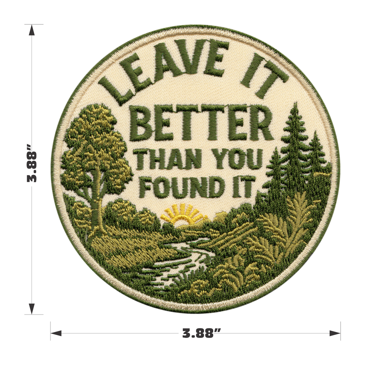 Leave It Better Than You Found It Embroidered Iron-On Patch