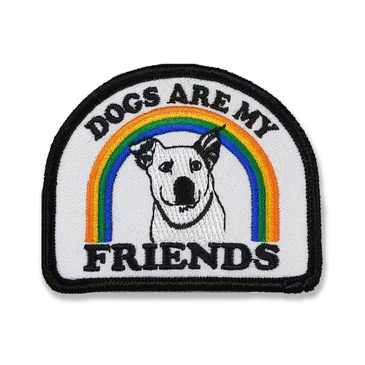 Dogs Are My Friends Embroidered Patch by Audrey Herbertson