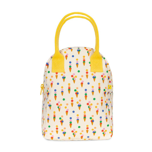 Fluf Summer Cones Organic Cotton Zipper Lunch Bag