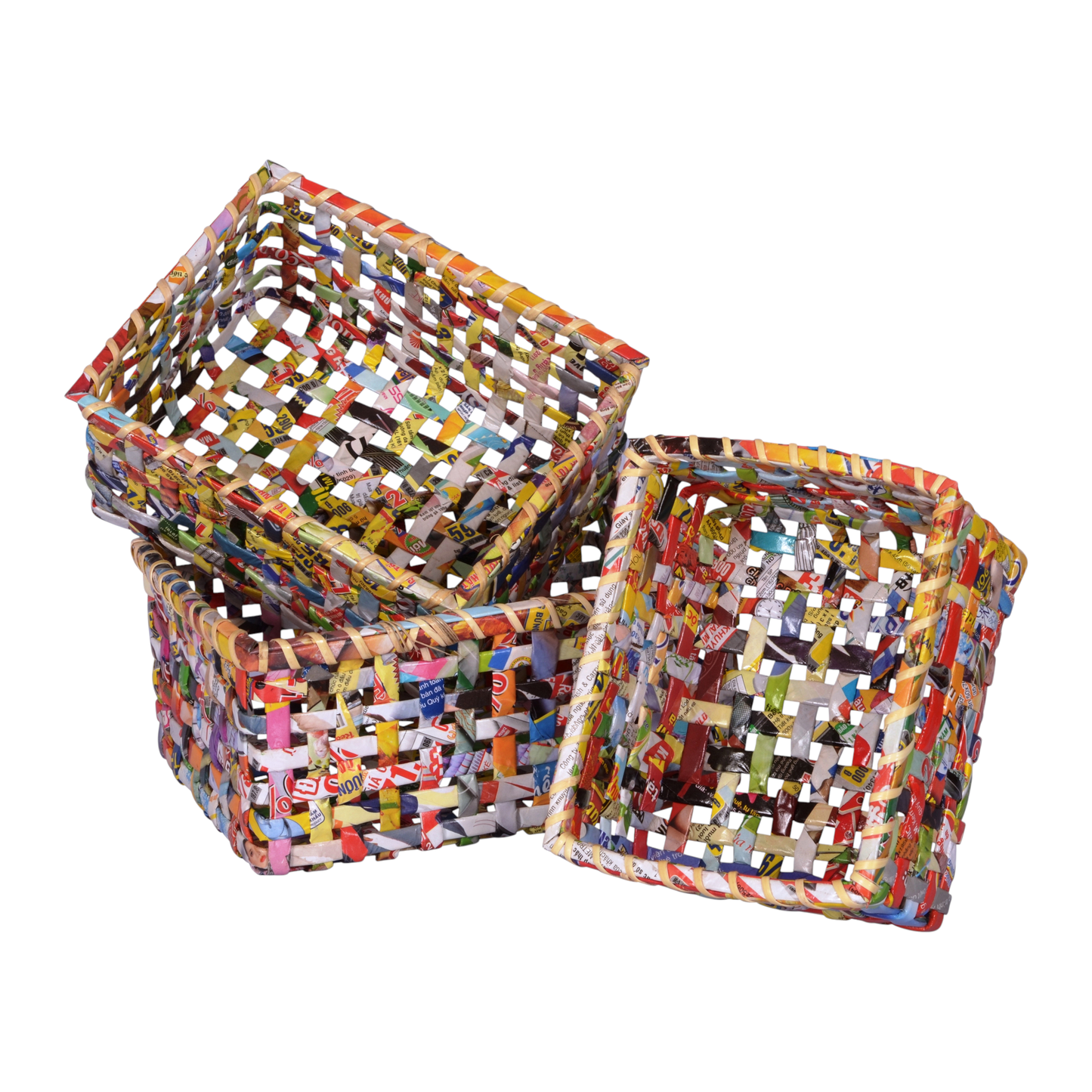 Baskets - Set of 3 - Recycled Paper
