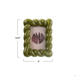 Twisted Green Picture Frame, 4 × 6