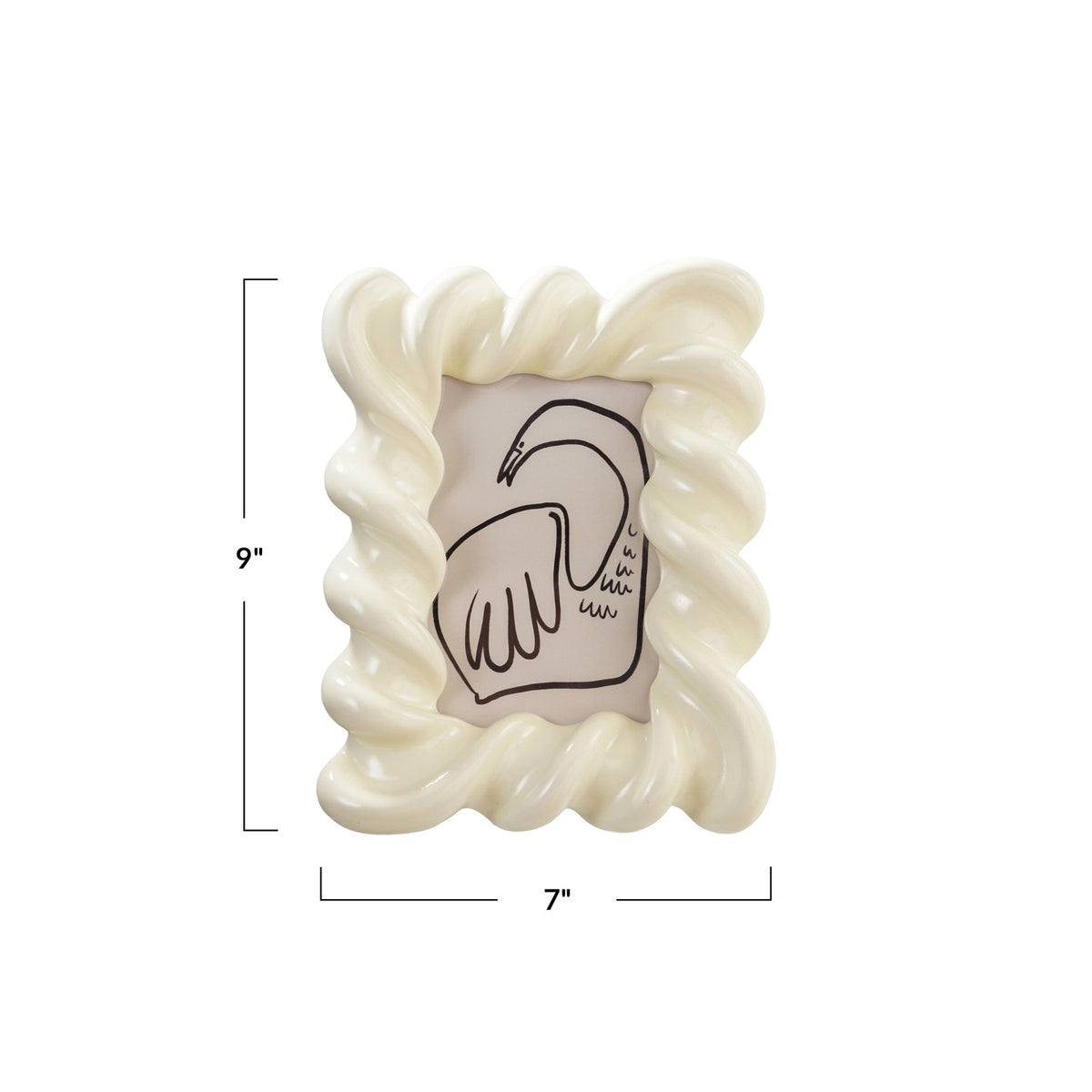 Resin Twisted Picture Frame (Holds 4" x 6" Photo)