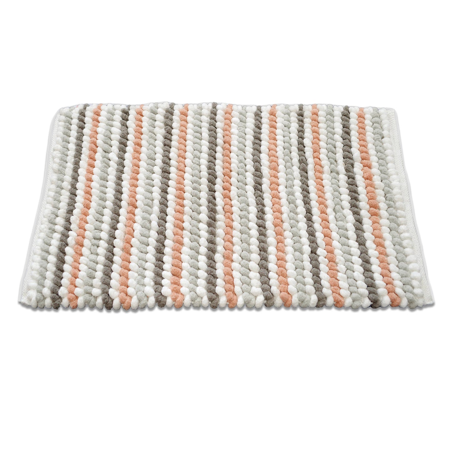 Striped Chunky Bobble Bath Mat - Super Soft & Absorbent