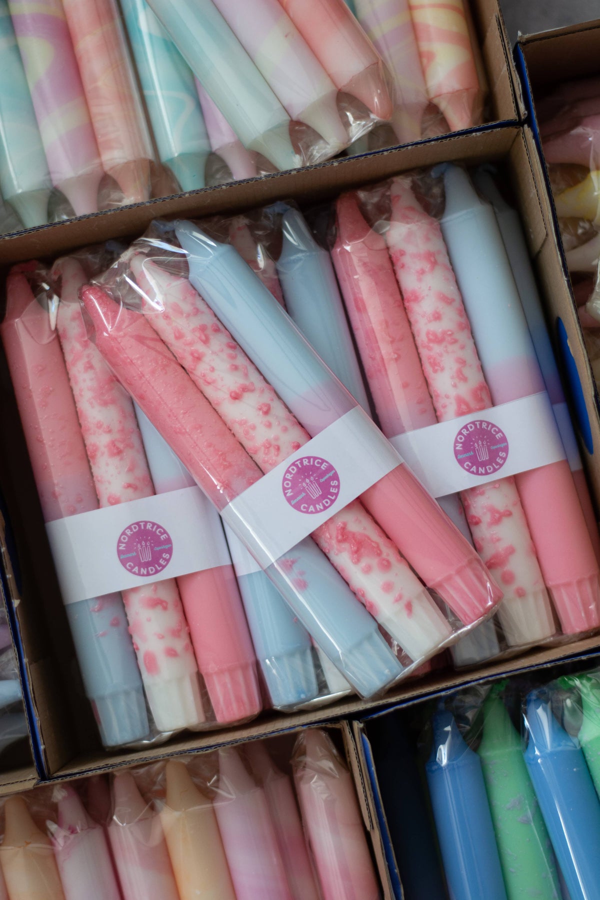 Taper candles- 3 pack/ Fuschia