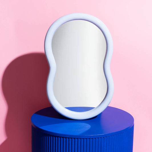 The Waldorf - Oval Mirror gloss - Light Blue