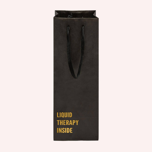 Liquid Therapy Inside Funny Wine Gift Bag