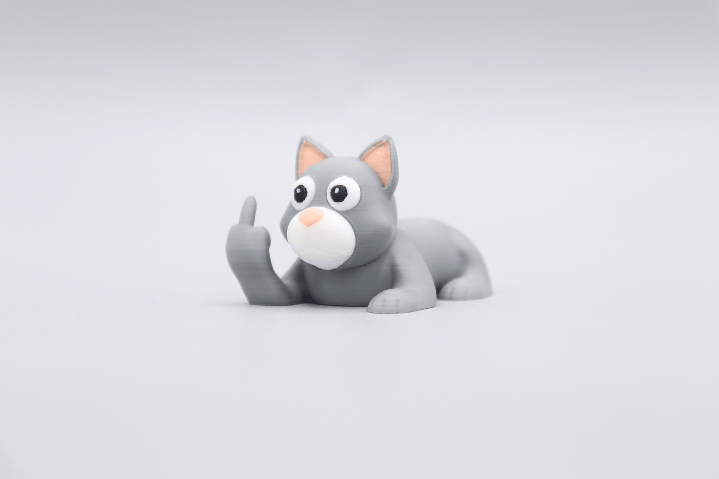 Cat Middle Finger Figurine, Funny Gag Gift