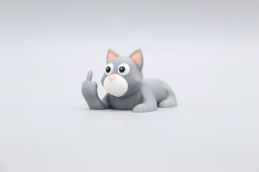 Cat Middle Finger Figurine, Funny Gag Gift