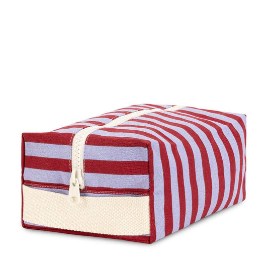 Fluf Traveller Organic Cotton Travel Kit – Awning Stripe Chili Pepper