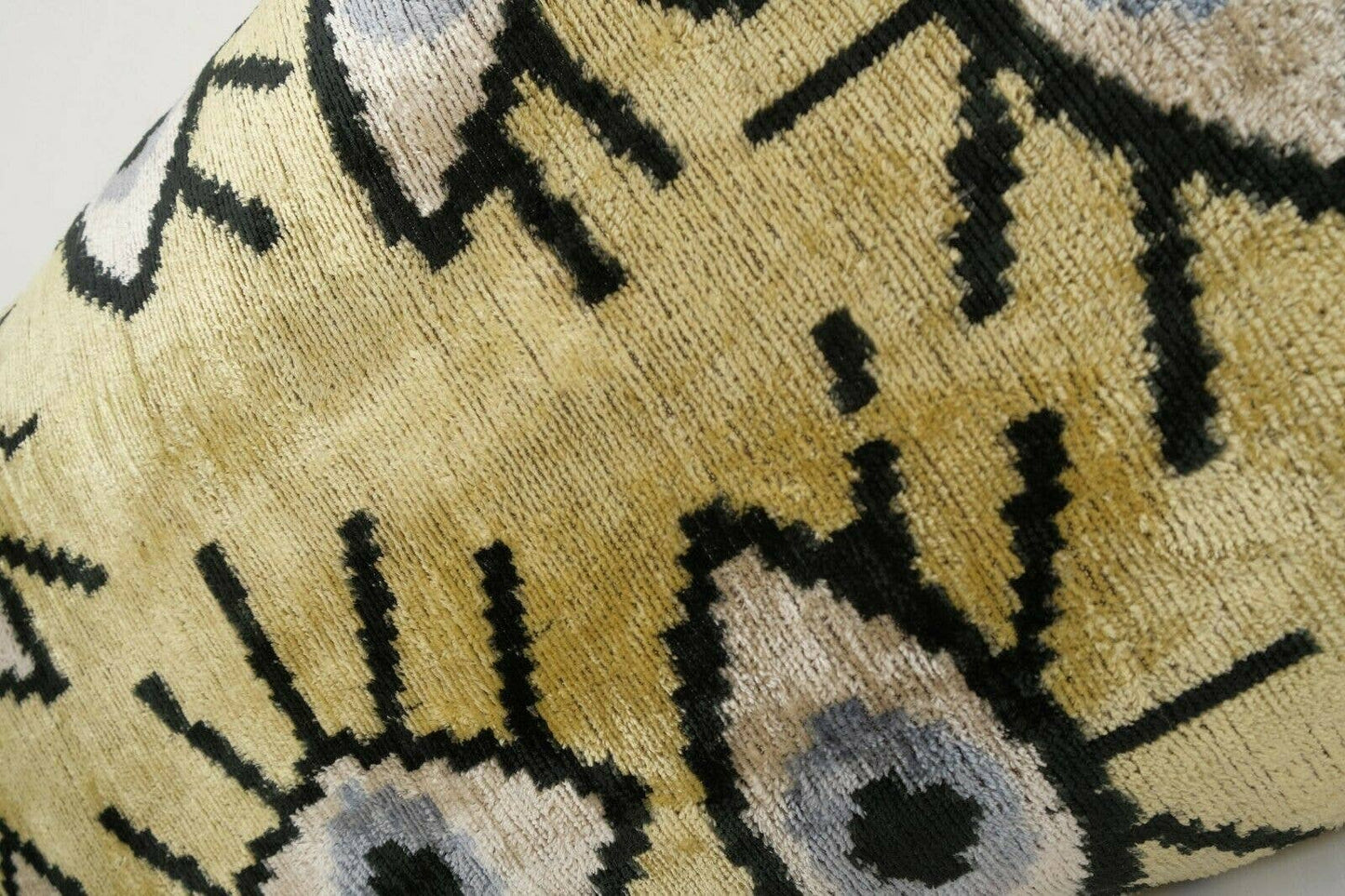 16" x 24" Ikat Eye Pillow Pillow Cover - Silk Ethnic Velvet