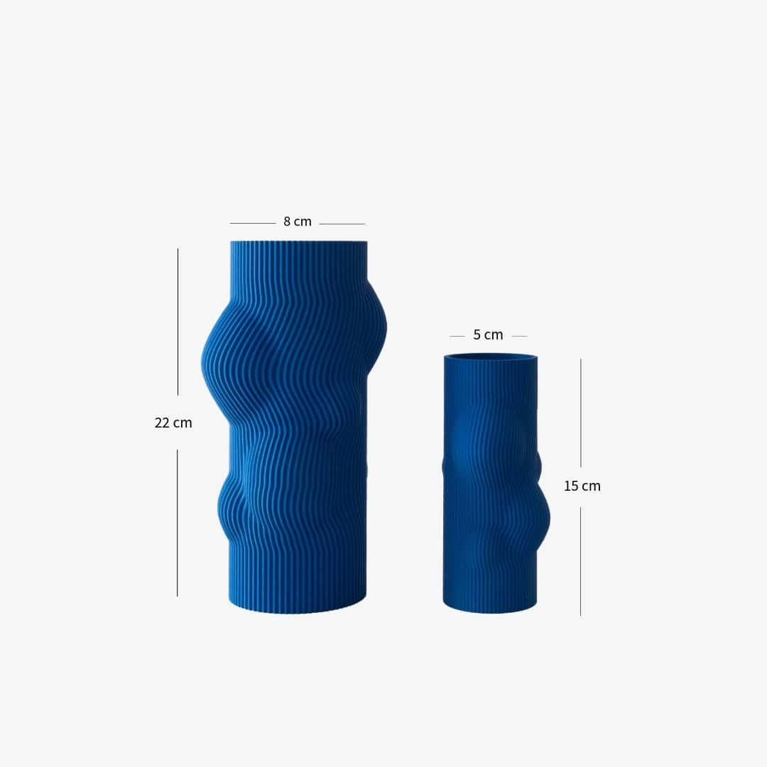 RIPPLE Sculptural Vase | Blue