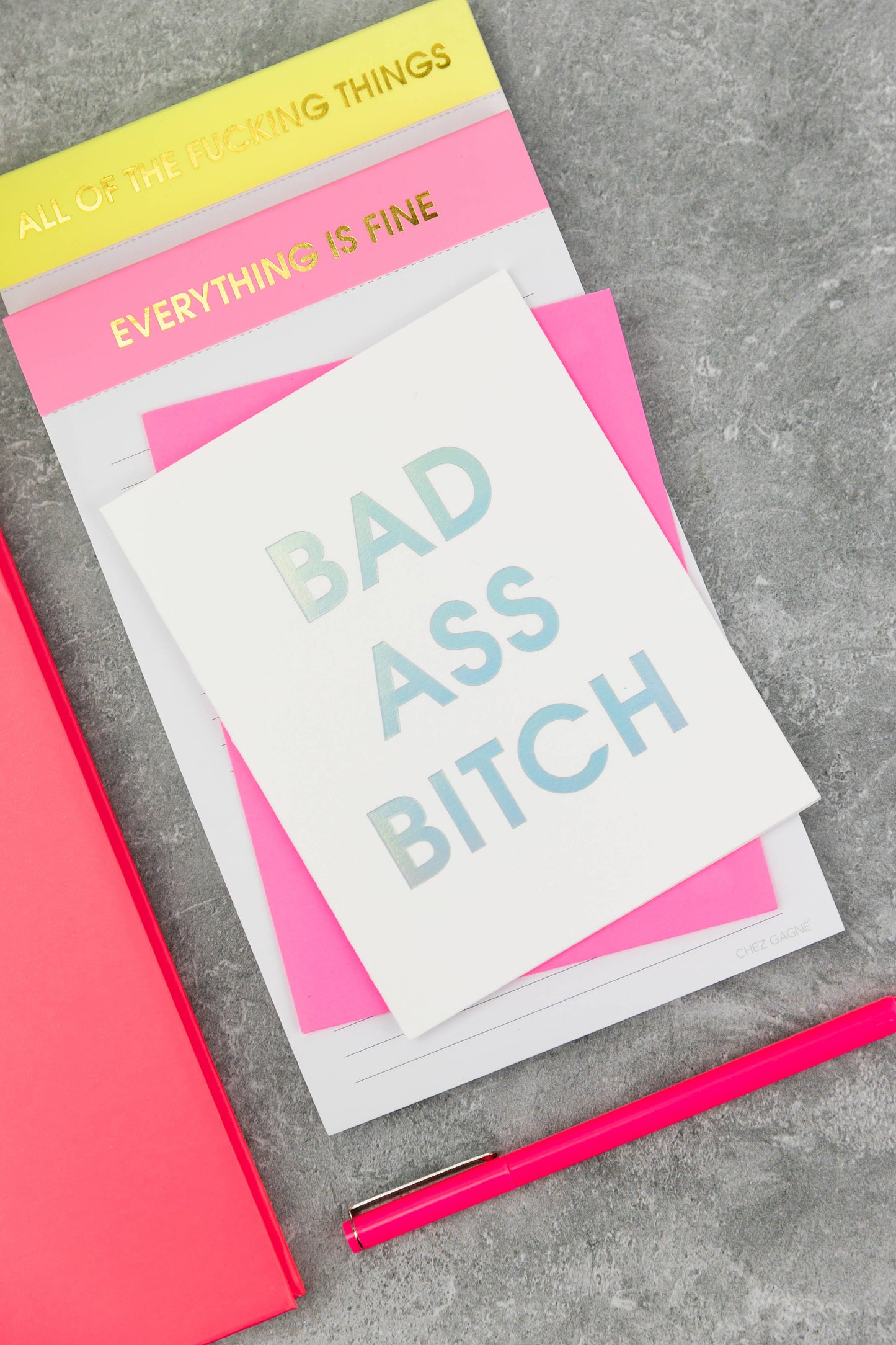 Badass Bitch - Congratulations - Foil Greeting Card