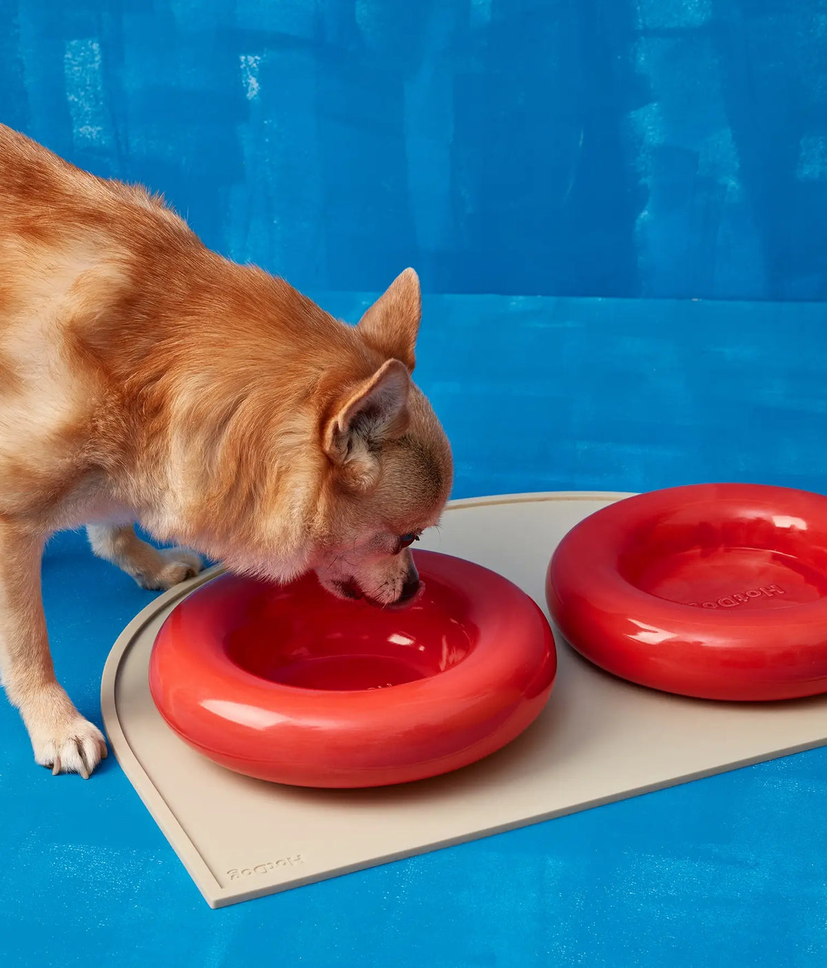 HotDog Ceramic Tubular Dog Feeder Large