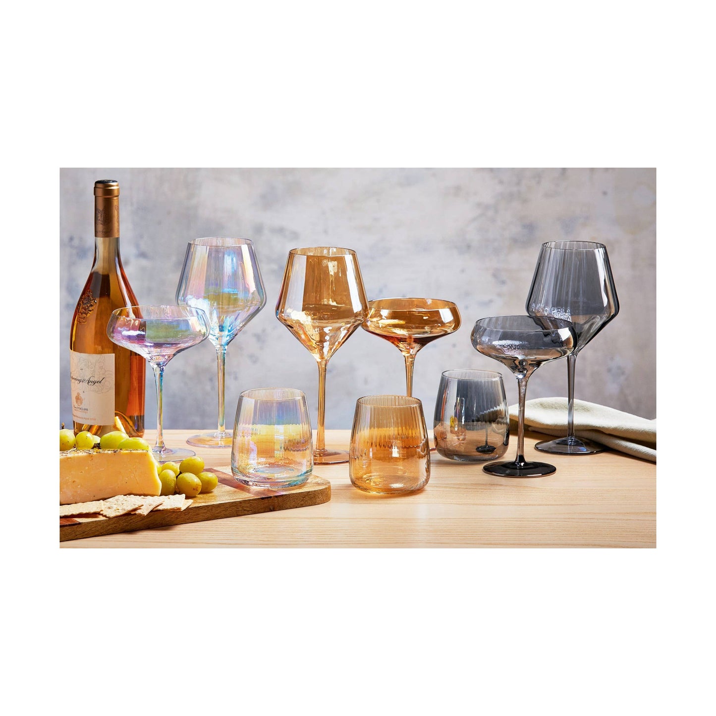 Chelsea Optic Stemless Wine Glass Clear Glass Everyday