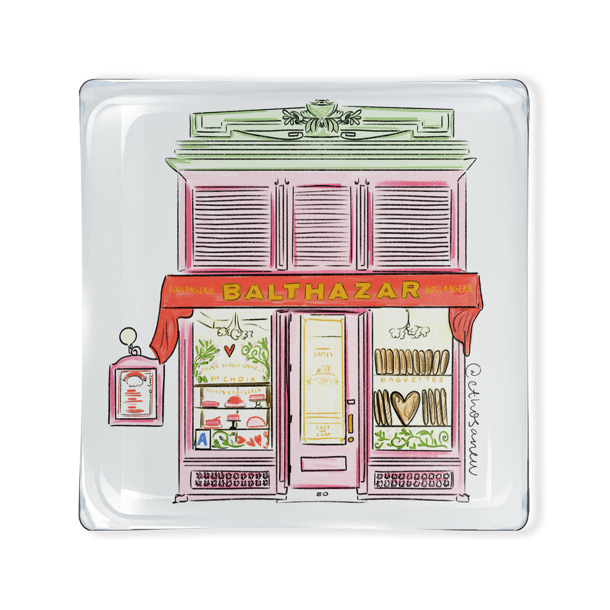 Balthazar Glass Tray by Ethos Anew
