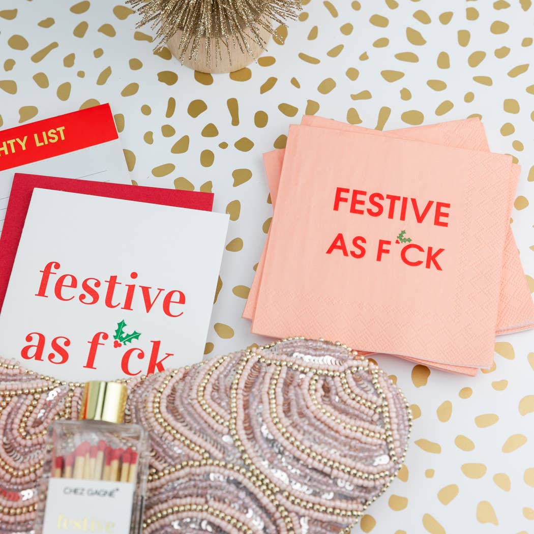 Festive as F*ck - Christmas | Holiday Letterpress Card