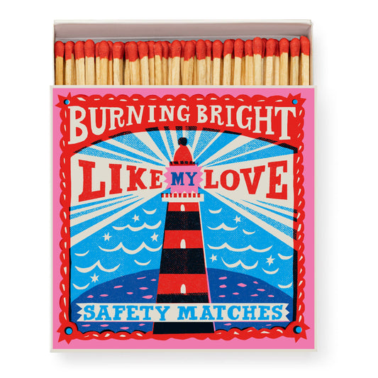 Archivist Burning Bright Safety Matchbox, 125 Matches
