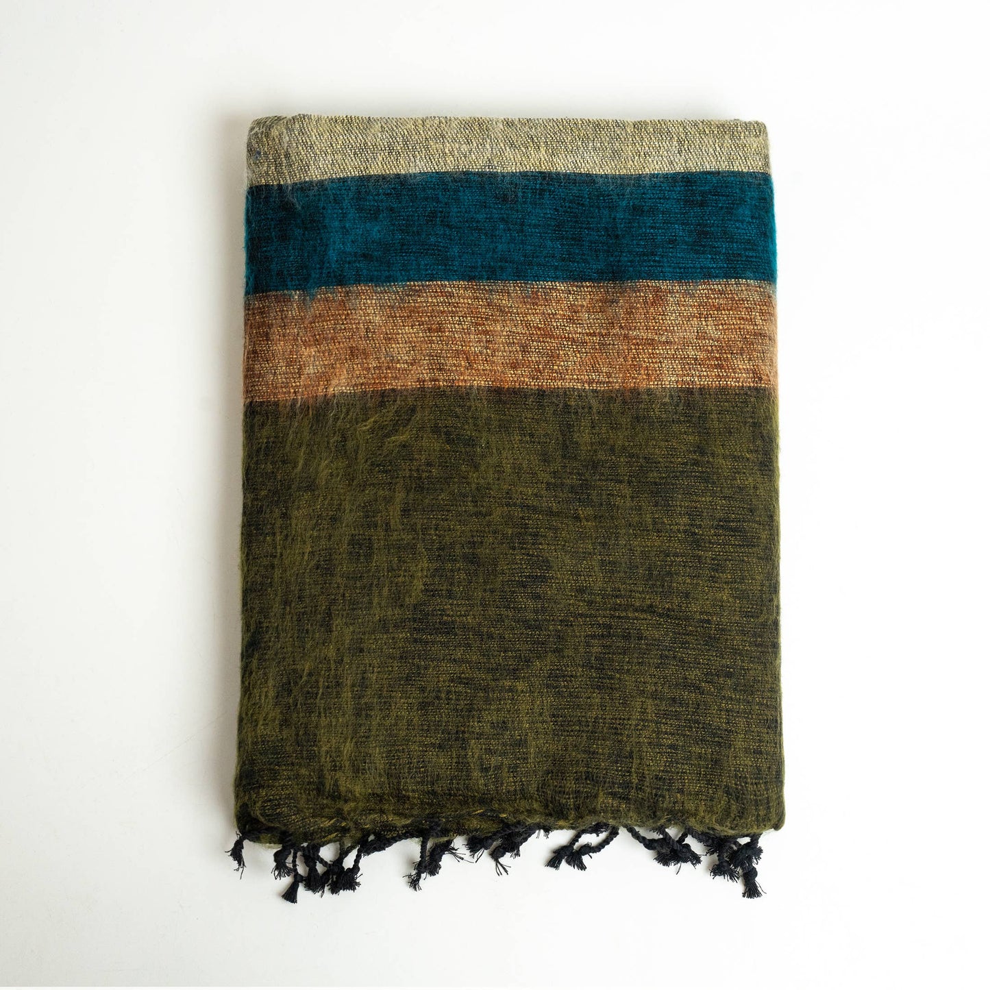 Extra Soft Yak wool Travel Throw Blanket  46"x96" Handmade