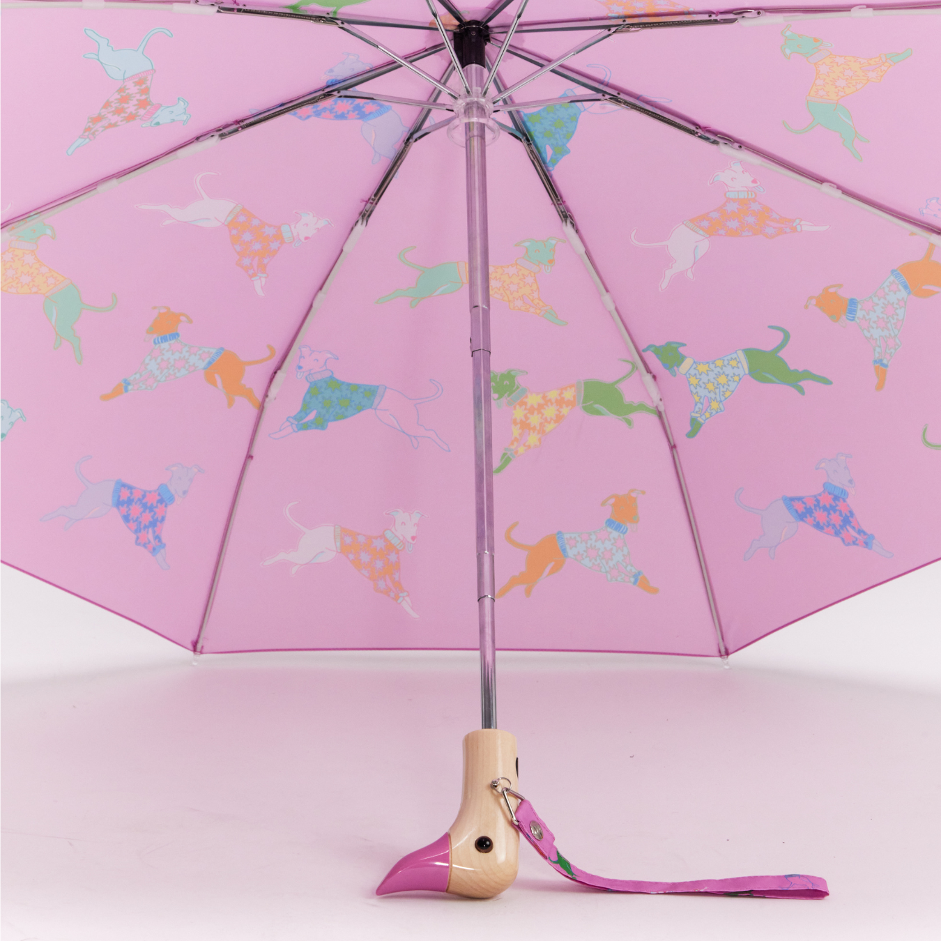 Dogs in Blue & Pink Duckhead Umbrella
