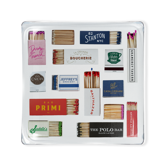 Glass Tray - New York Restaurant Matches