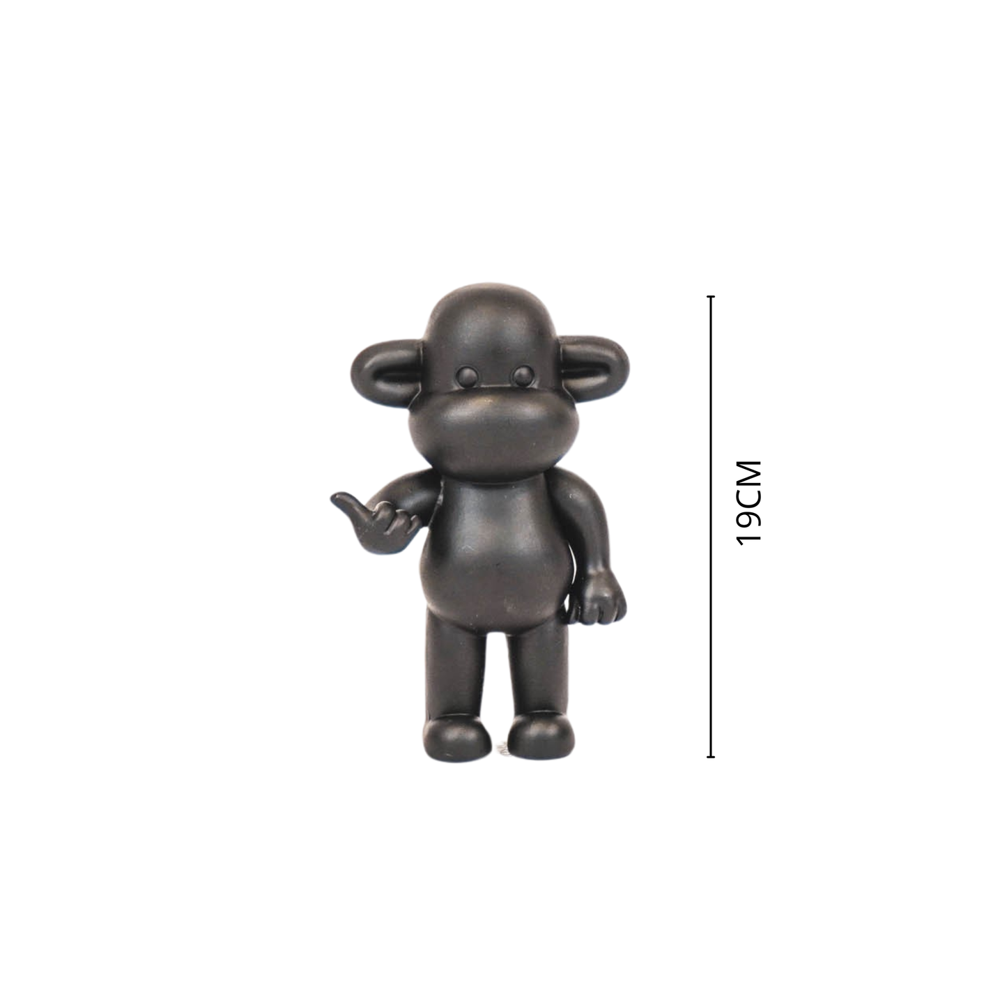 Figurine - Hang Loose Monkey Figurine 'The Legend' - Black - 11x7x19cm