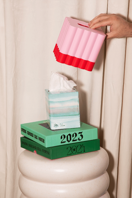 3D Printed Tissue Box Cover – Decorative Cloud Design, Eco BioPlastic, 9 Colors