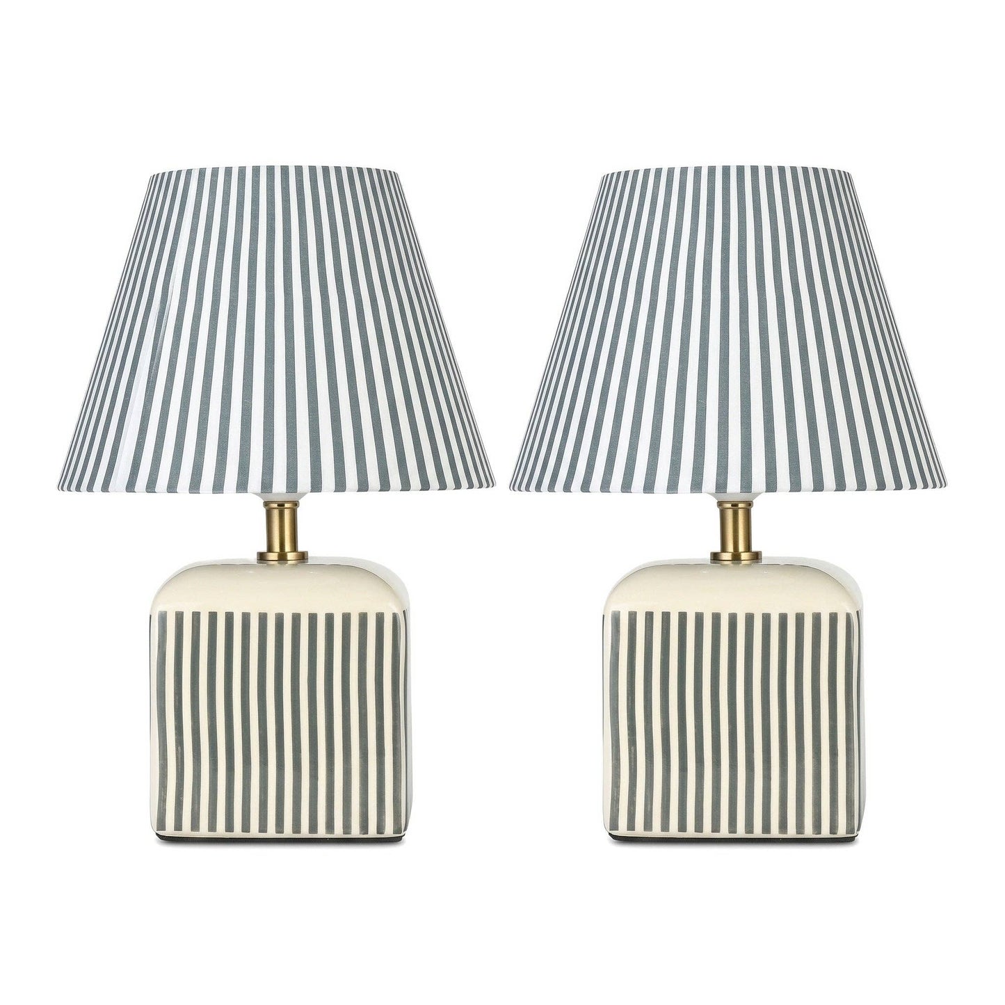 Amaris Ceramic Striped Table Lamp