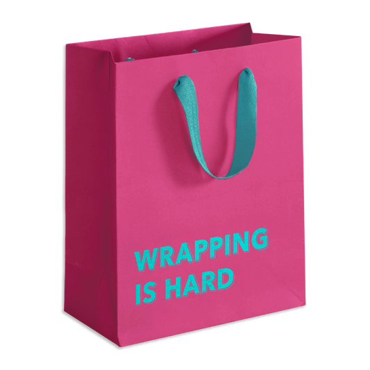 Wrapping Is Hard Magenta Gift Bag