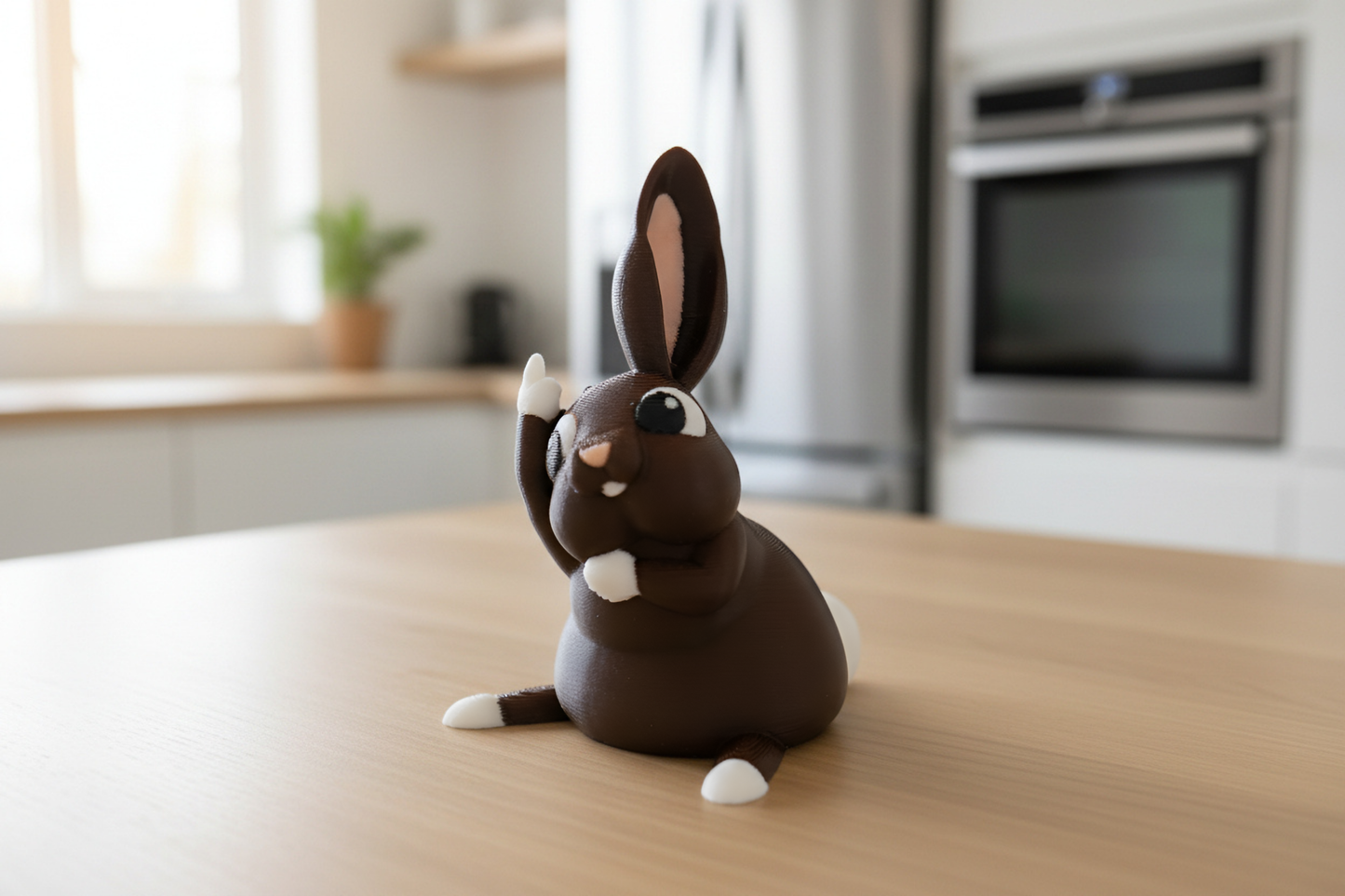 Rabbit Middle Finger Figurine, Funny Gag Gift
