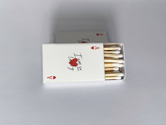 I Am So Lucky Ace of Hearts Playing Card Matchbook