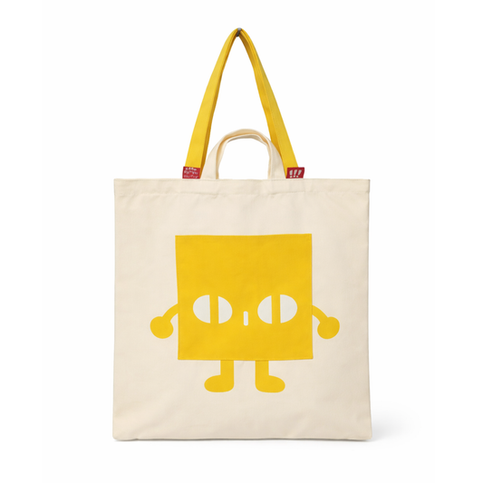 Karepango KIIRO Face Pocket Tote Bag – 14 × 14 Inches