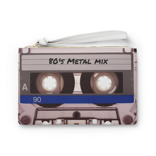 ’80s Metal Mix Cassette Clutch & Wristlet