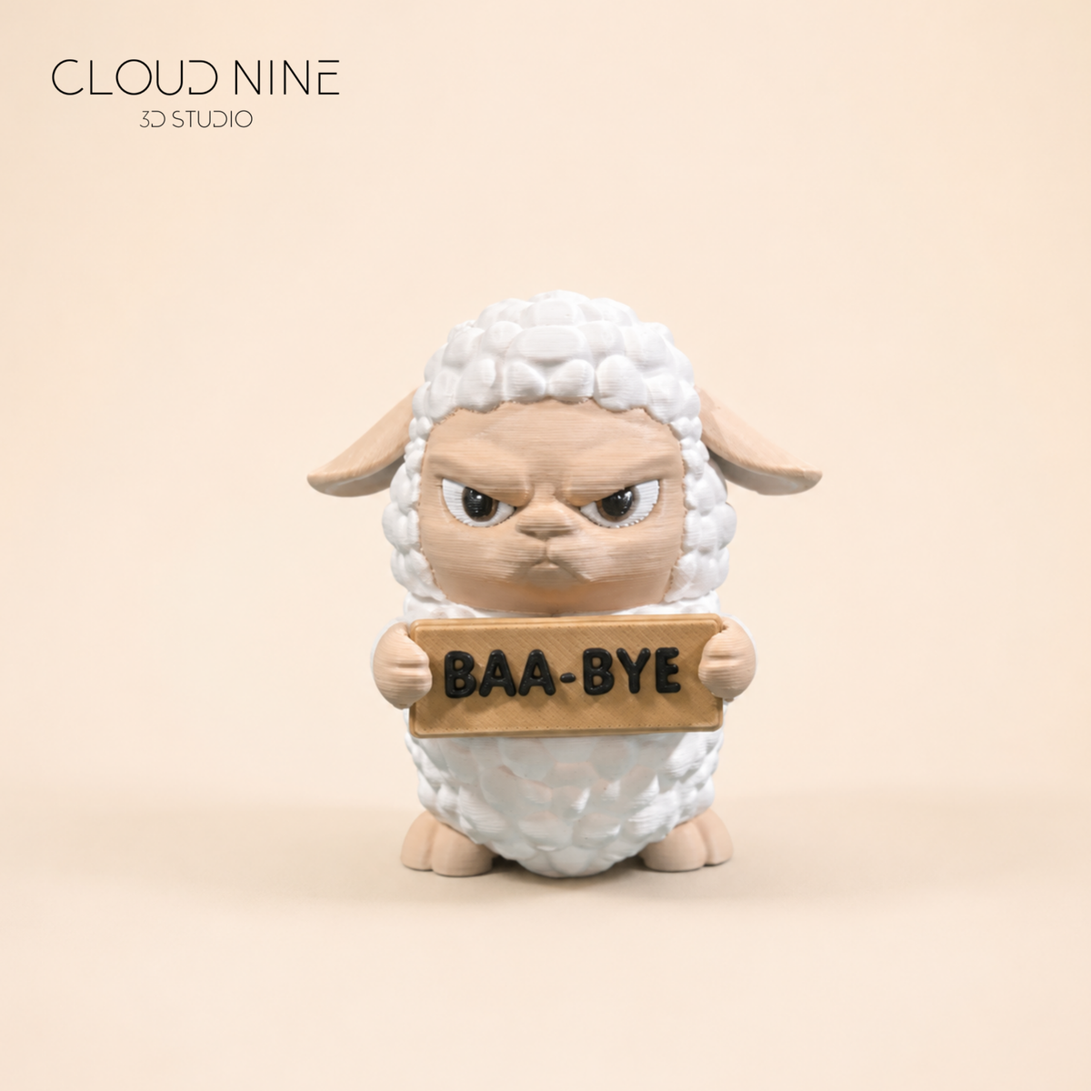 3D Printed Funny Animals with Attitude Desk Decor, Sassy Animals, SHEEP