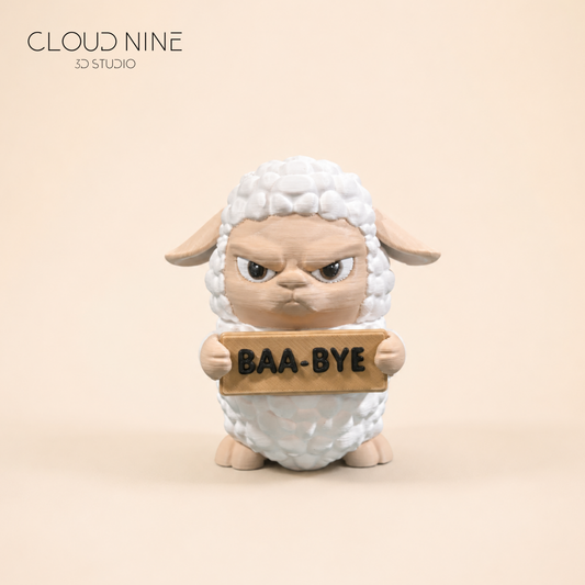 3D Printed Funny Animals with Attitude Desk Decor, Sassy Animals, SHEEP