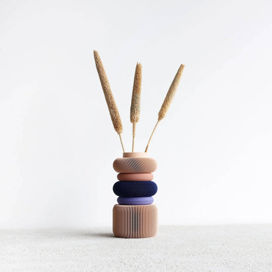 Blush Modular Vase - Pink Navy Lavender - Colorful Decor