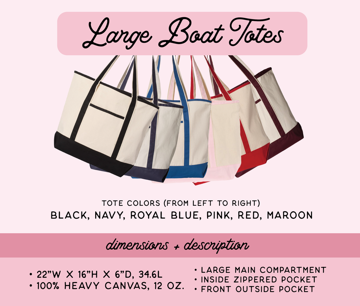 Custom Embroidered Tote Bags, Add your Logo