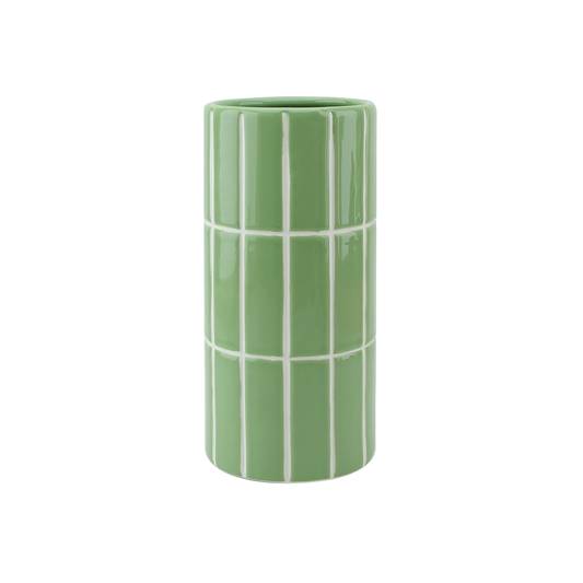 Tiled matcha vase, D10.5 H23 cm