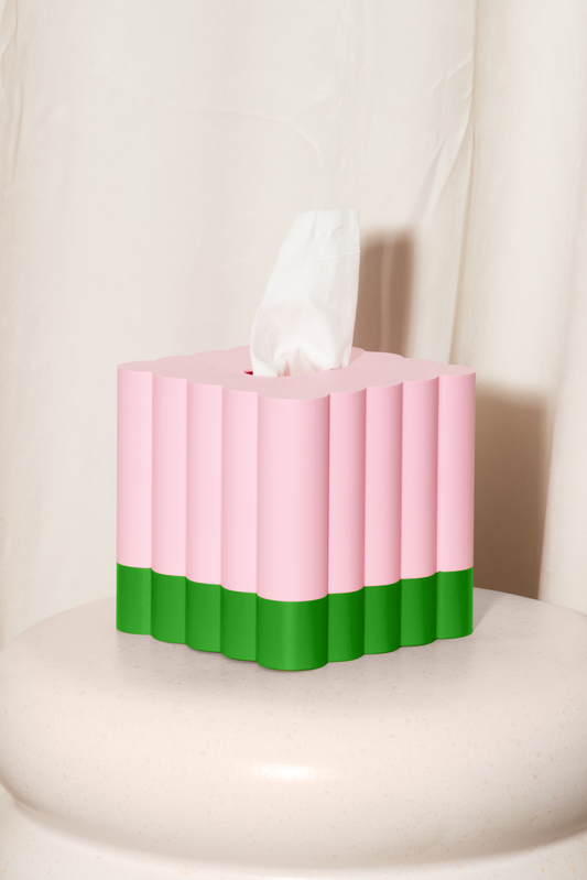 3D Printed Tissue Box Cover – Decorative Cloud Design, Eco BioPlastic, 9 Colors