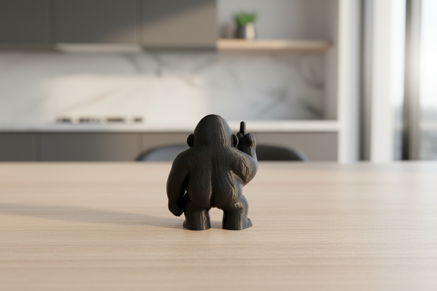 Gorilla Middle Finger Figurine, Funny Gag Gift