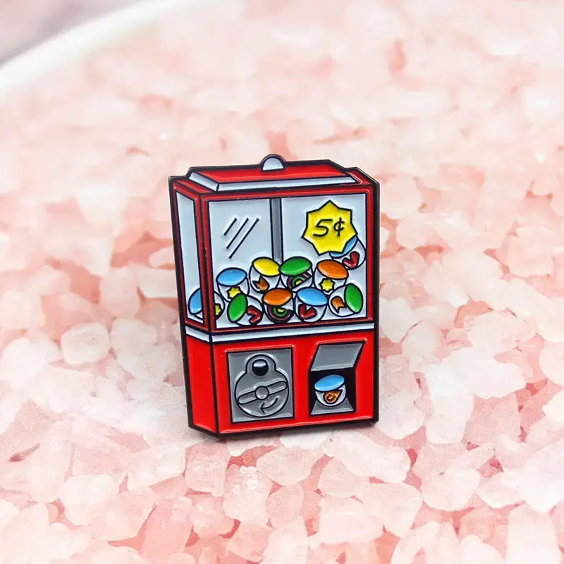 Coin Operated Candy Machine Cute Pin Creative Broach