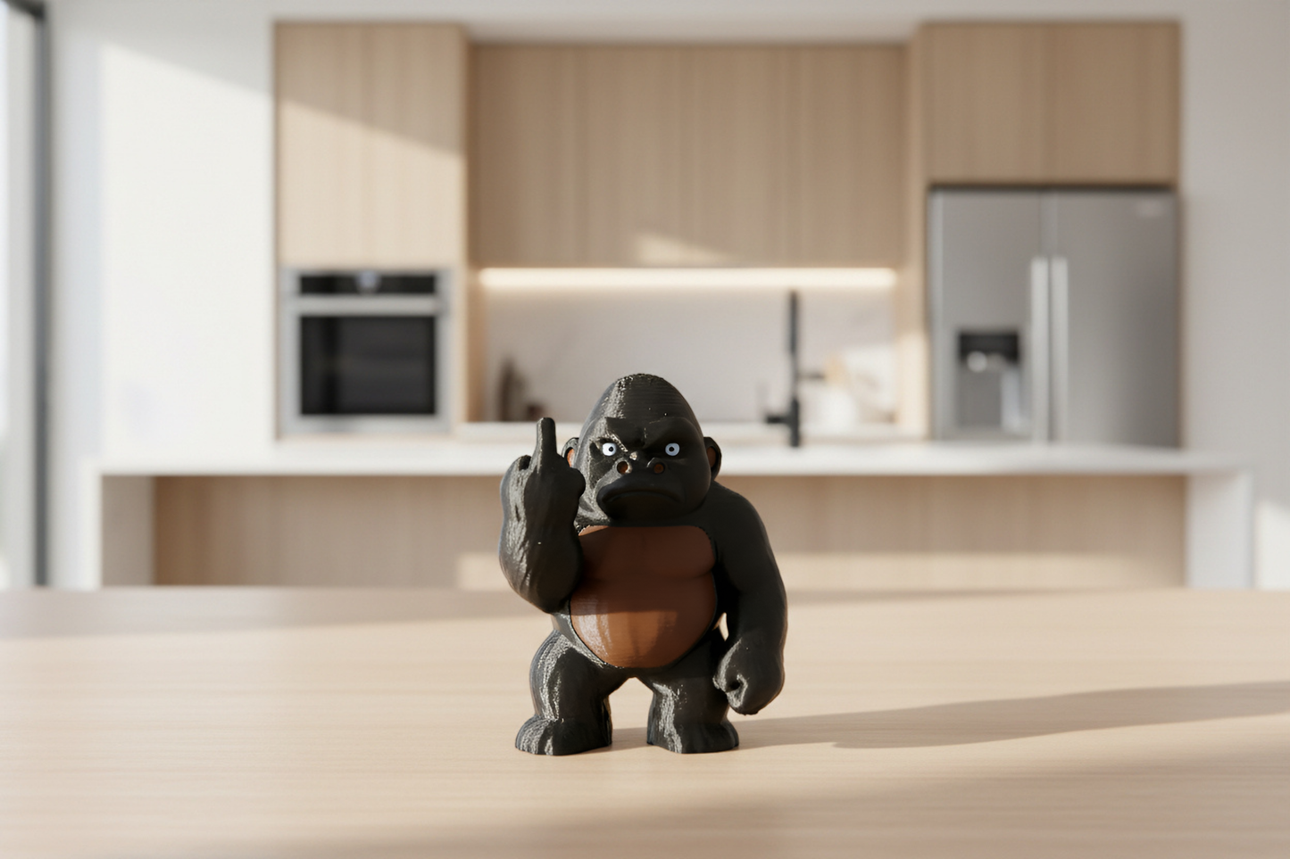 Gorilla Middle Finger Figurine, Funny Gag Gift