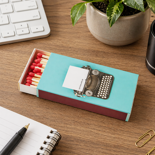 Funny Matchbox | Vintage Typewriter Matches
