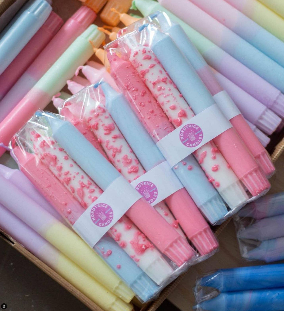 Taper candles- 3 pack/ Fuschia