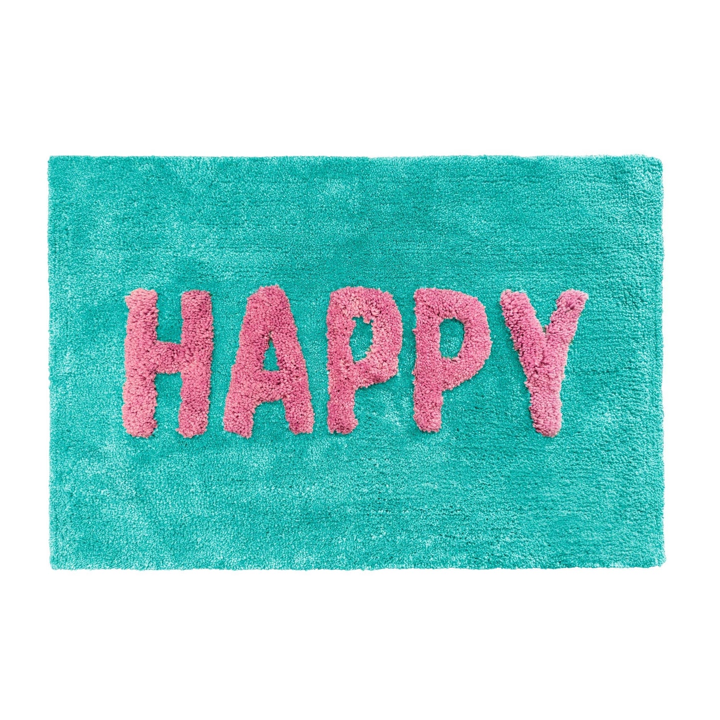 Happy Slogan Colourful Bath Mat Non Slip - Soft & Absorbent