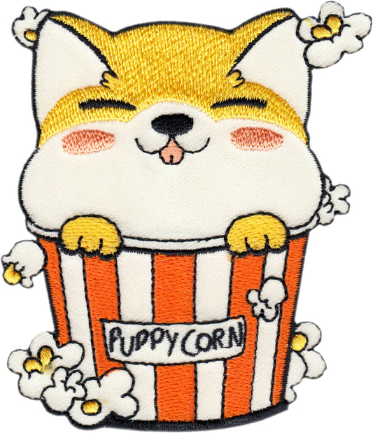 Puppycorn Corgi Embroidered Iron-On Patch by Tobe Fonseca
