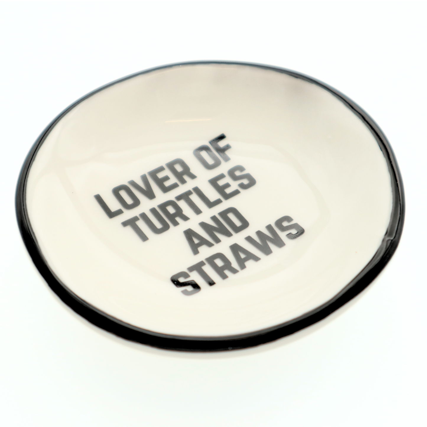 Ring Dish Lover of Turtles and Straws